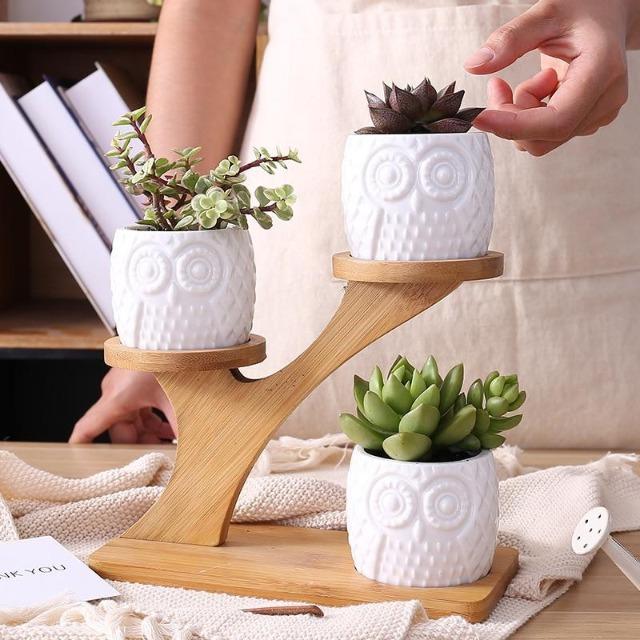 Mia - Creative Ceramic Succulent Pot - Nordic Side - Decor, Modern Planters, VASES/POTS