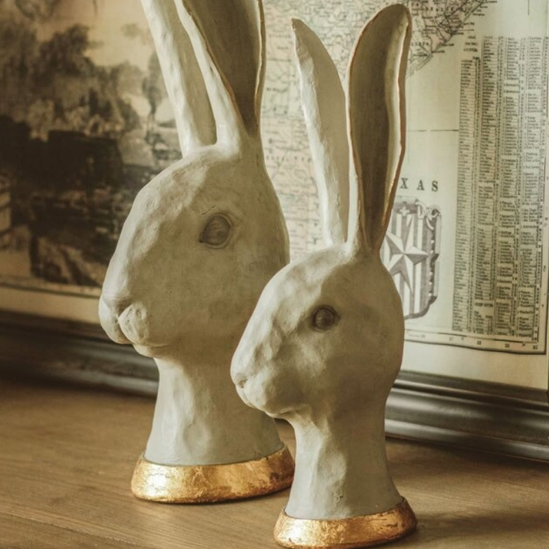 HomeQuill™ Polly Rabbit Head Statue - Nordic Side - 