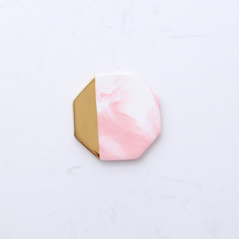 Marble Pink Marble Coasters (Set of 3)