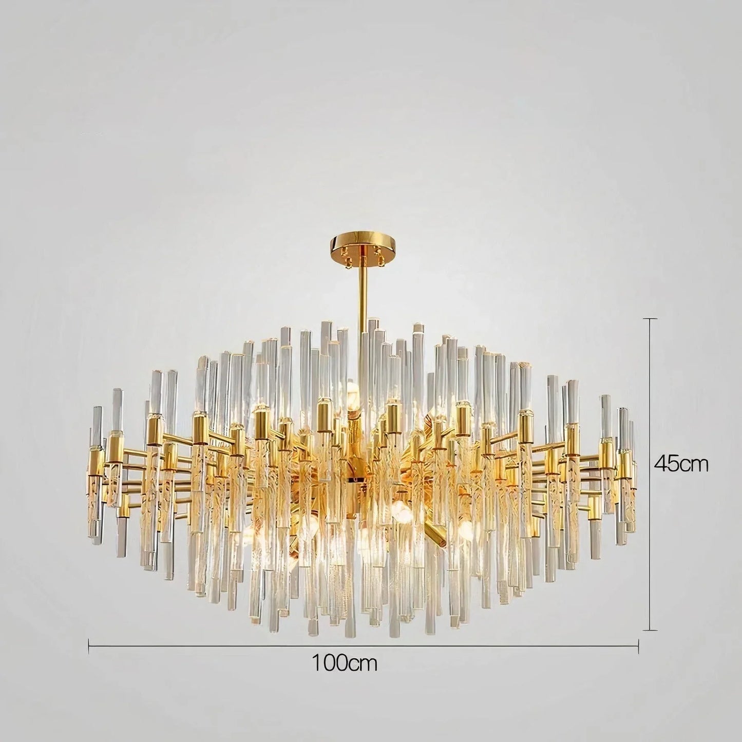 Acadia Luxury Gold Crystal Chandelier