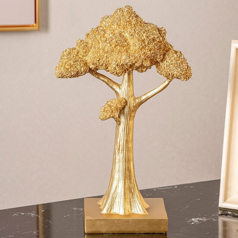 HomeQuill™ Golden Money Tree Statue - Nordic Side - 