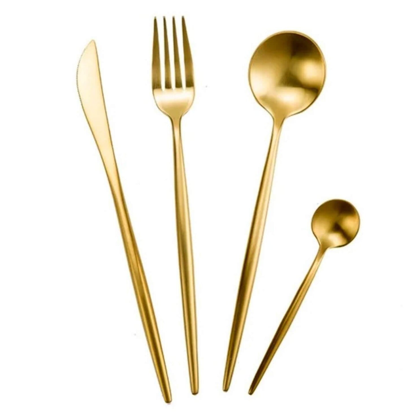 4 Pcs Pure Gold Cutlery Set - Nordic Side - 