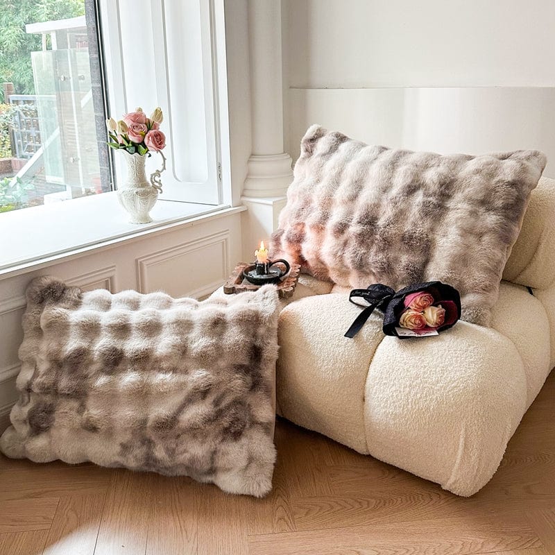 Tie Dye Rabbit Faux-Fur Blanket Throw