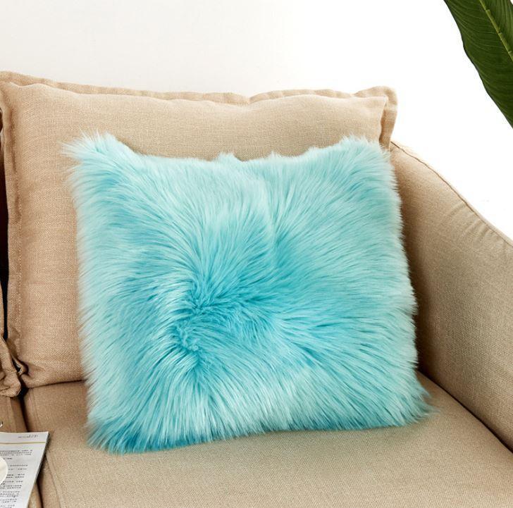 Soft Plush Fur Pillow Cover Case - Nordic Side - 