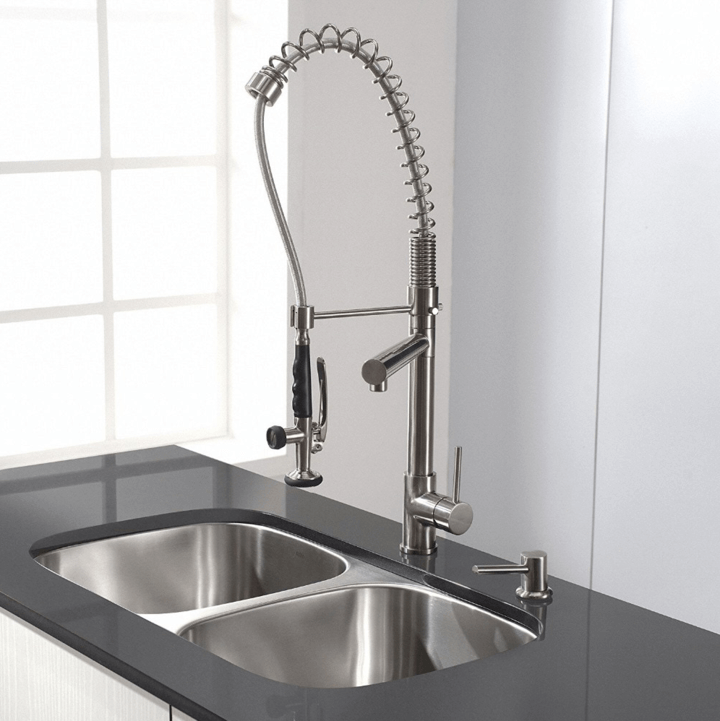 28.5" Chrome Swivel Spout Modern Kitchen Faucet 5800-55s - Nordic Side - 28.5" Chrome Swivel Spout Modern Kitchen Faucet 5800-55s, architecture, art, artist, bathroom vanity, contemporaryart,