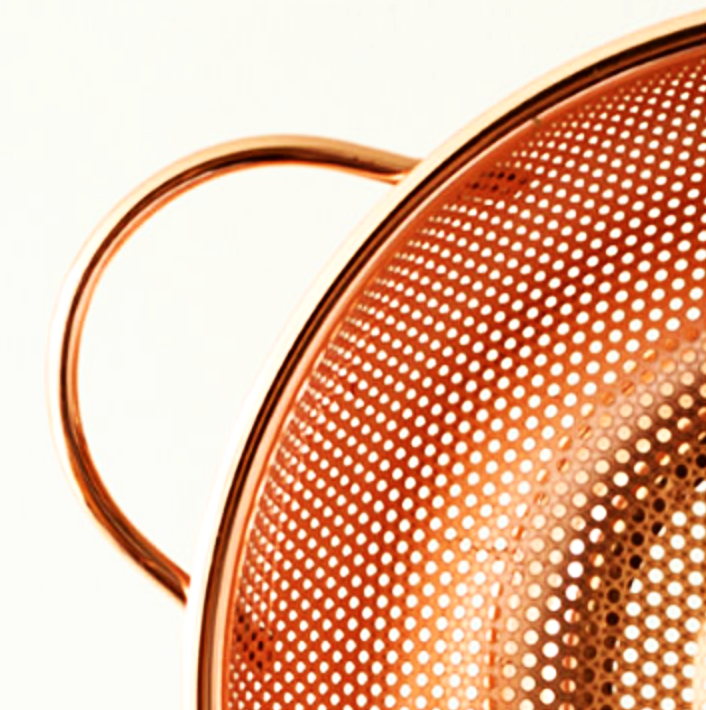 Rose Gold Round Deep Colander - Nordic Side - 