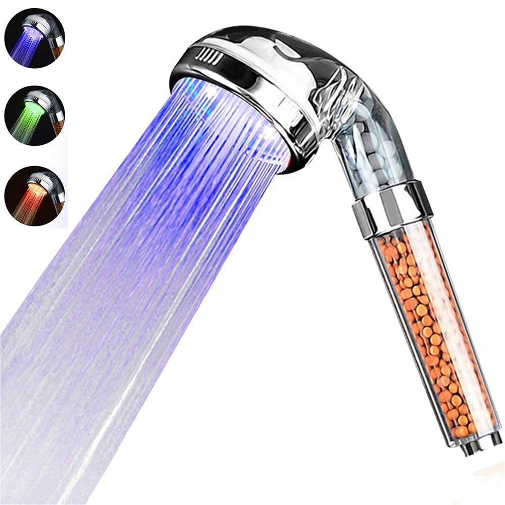 3 Color LED Temperature Sensor Shower Head - Nordic Side - 03-28