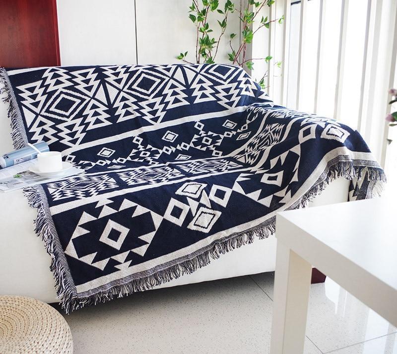 Geometric Throw Blanket - Nordic Side - Blanket, Living Room, New, not-hanger