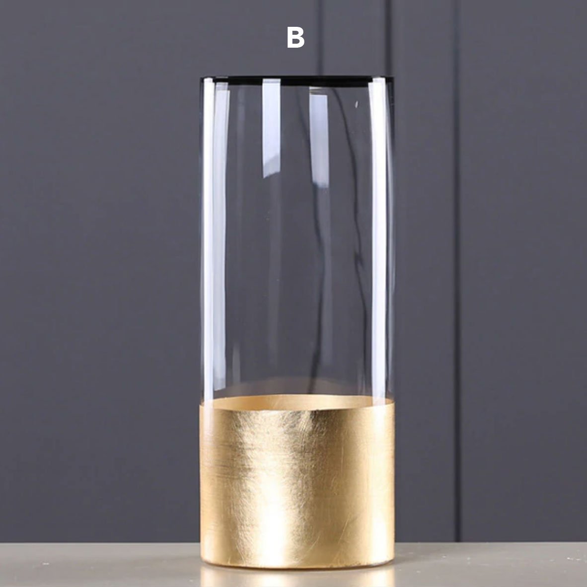 Gold Foiled Glass Vase - Nordic Side - 