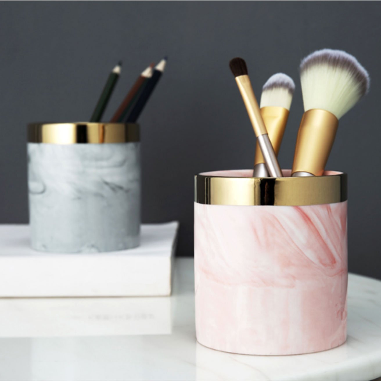 Gold & Marble Cup Organiser - Nordic Side - 