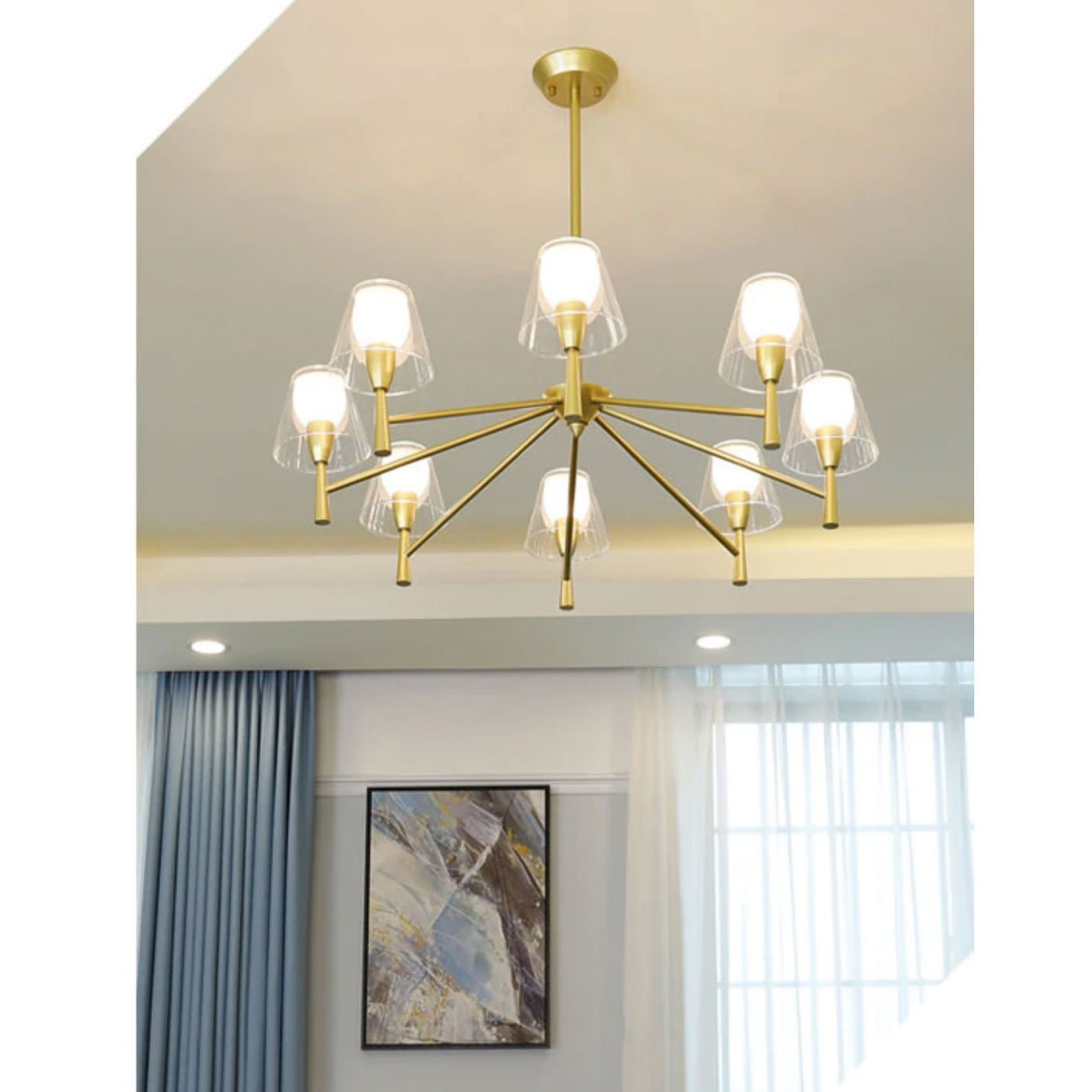 Gold Nordic Chandelier - Nordic Side - 