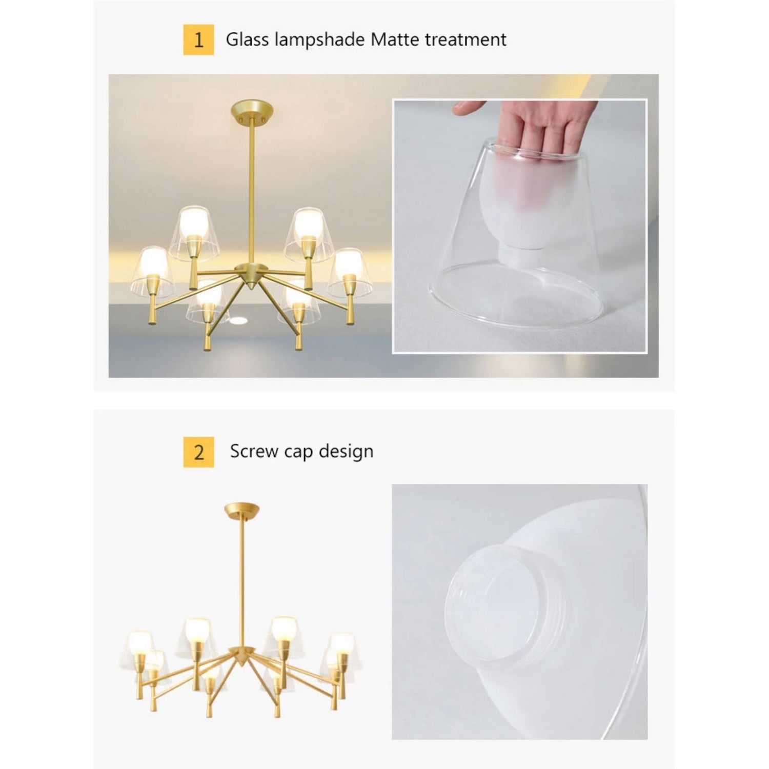 Gold Nordic Chandelier - Nordic Side - 