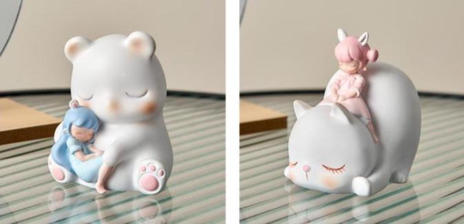 Cute Dreamy Animal Girl Decor Figurines