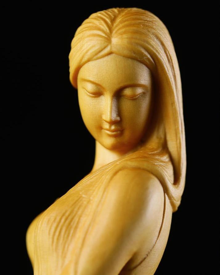 Wooden Artisan Wooden Beauty Statue