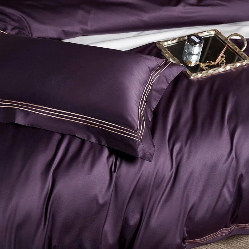 Majestic Aubergine Duvet Cover Set