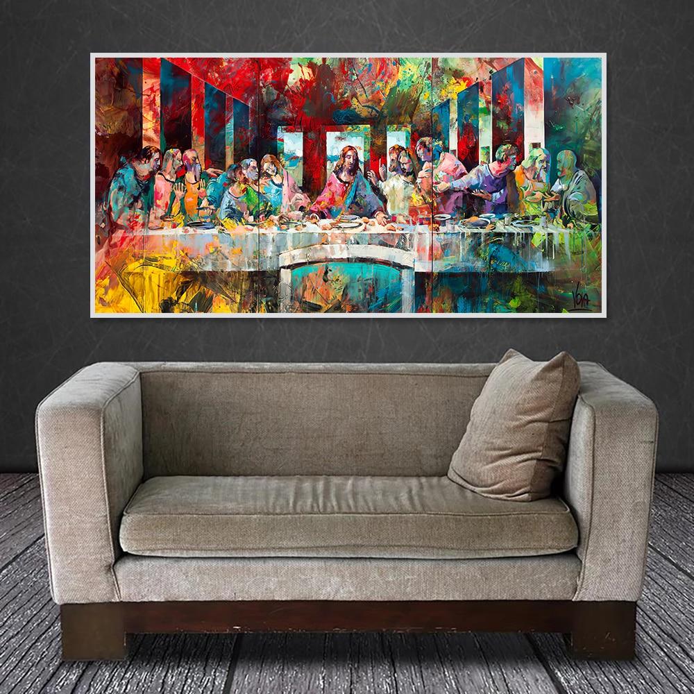 Vibrant Last Supper Canvas Print