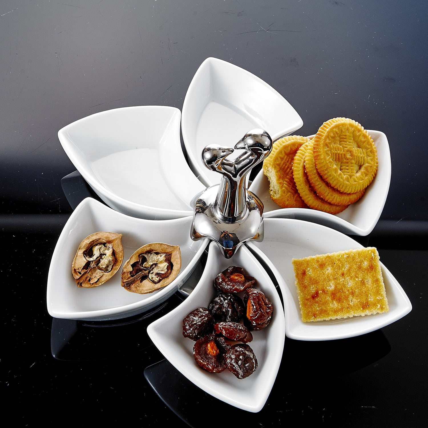 7-Piece Porcelain Snack Dish Set | Tableware | NordicAbode.com