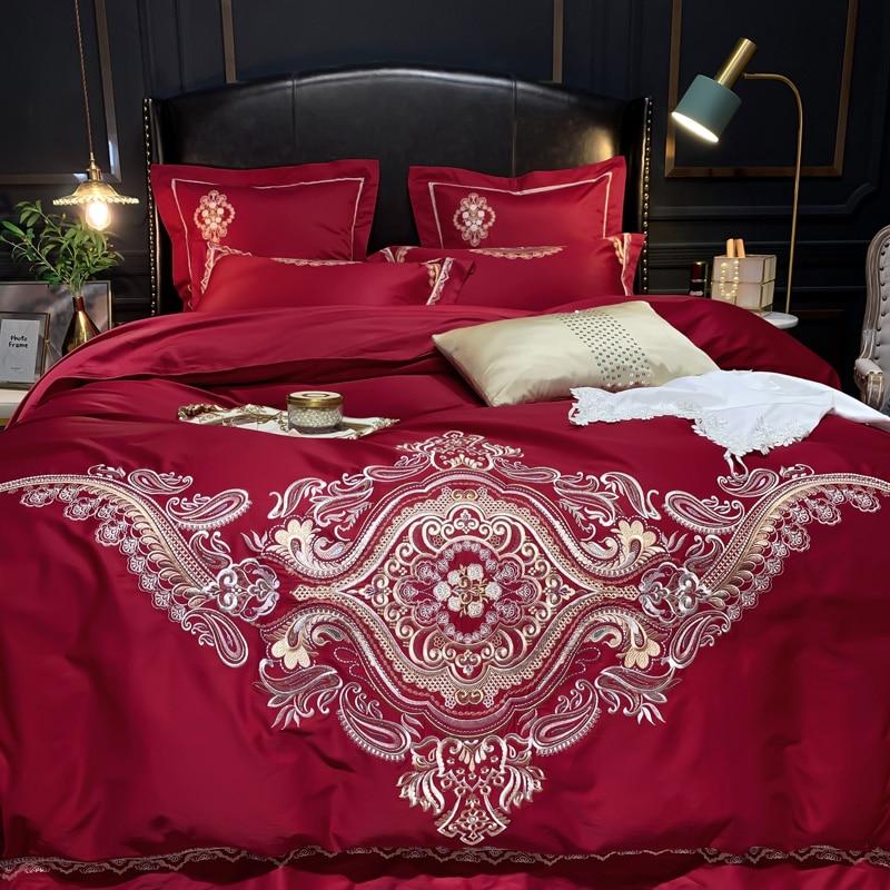 Luxury Rossa Corsa Embroidery Duvet Set