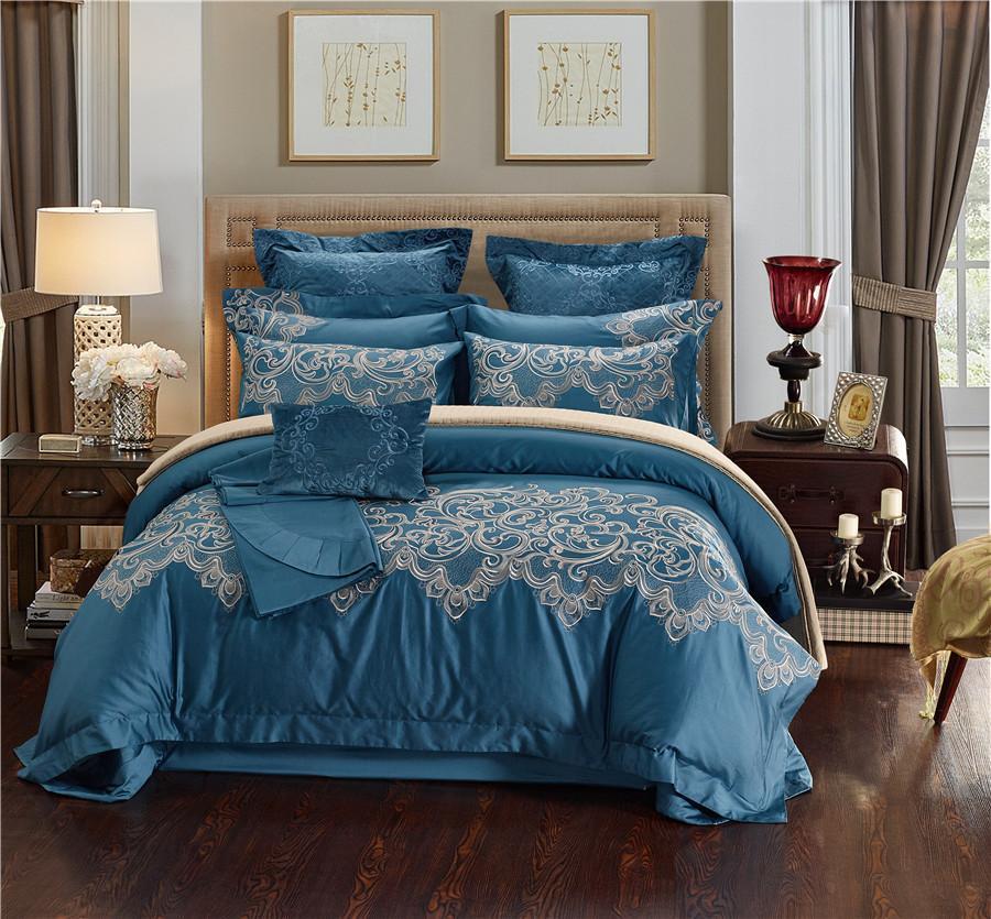 Brizia Luxury Egyptian Cotton Embroidery Bedding Set - Nordic Side - Bedding, Brizia, Cotton, Egyptian, Embroidery, Luxury, Set