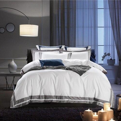 Degella Egyptian Cotton Luxury White Duvet Cover Set - Nordic Side - Bedding, Cotton, Degella, Egyptian, Luxury, Set, White