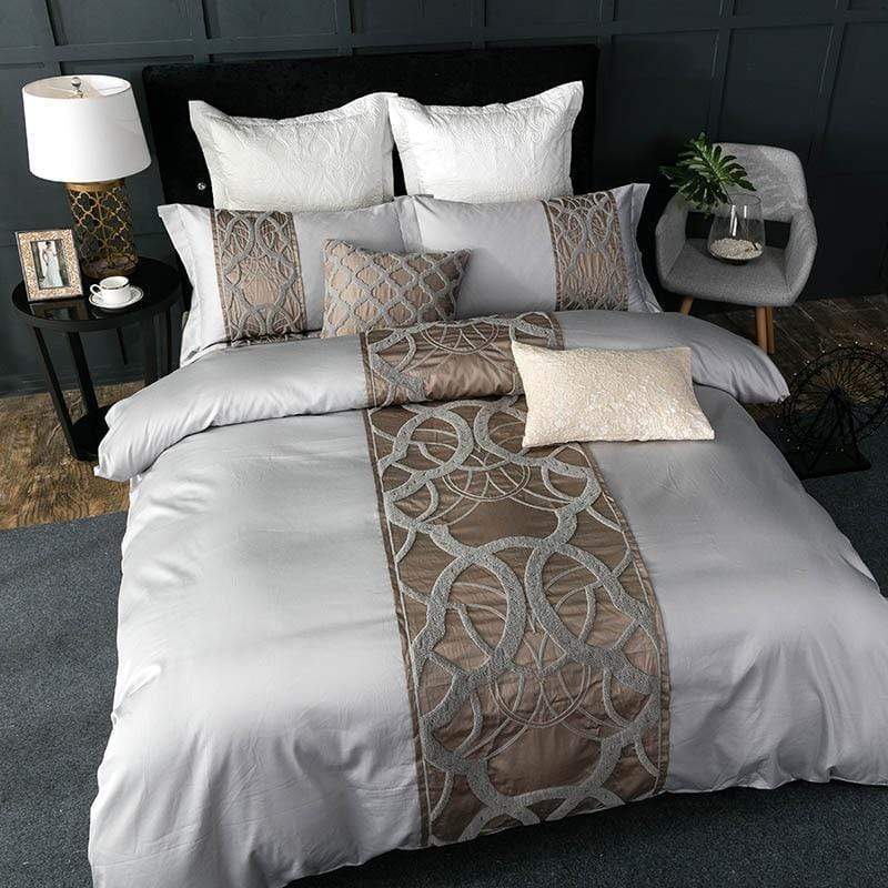 Chain of Luxury Duvet Cover Set (Egyptian Cotton) - Nordic Side - bed, bedding, best-selling, bis-hidden, duvet