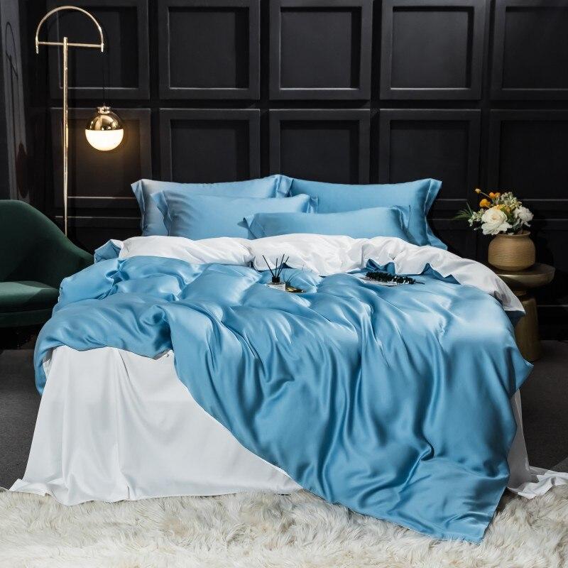 Karia Tencel Silky Soft 2 Color Duvet Cover Set - Nordic Side - Bedding, Color, Karia, Set, Silky, Soft, Tencel