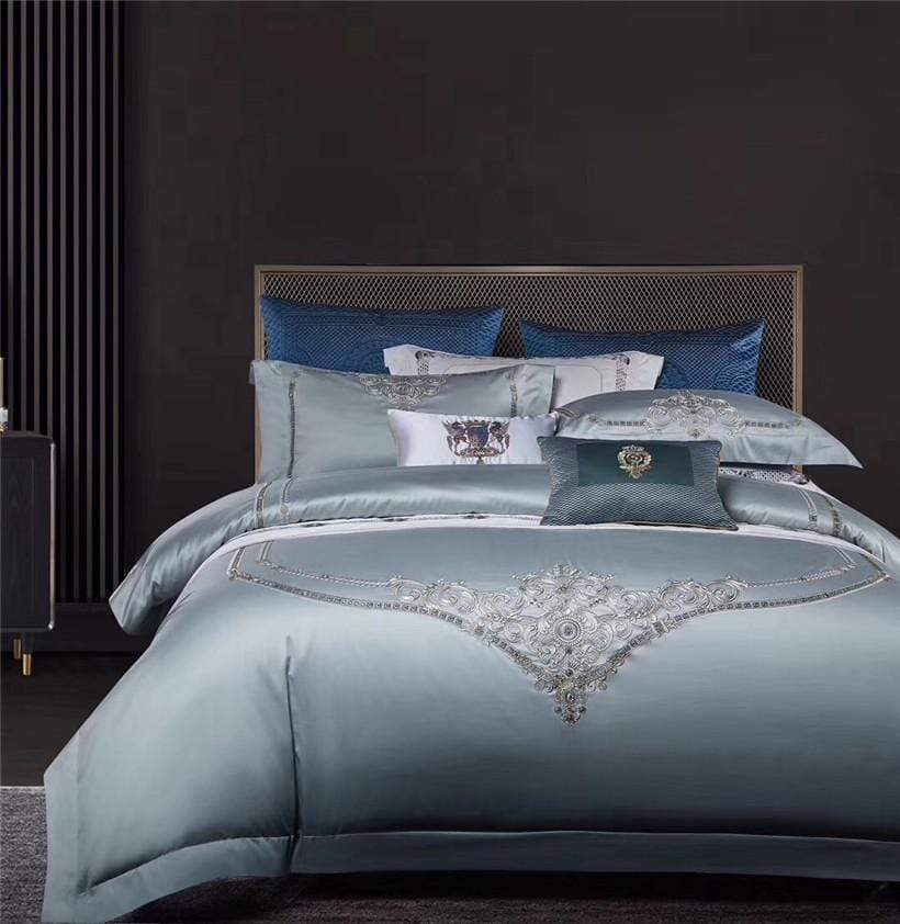 Buckingham Billet Duvet Cover Set (Egyptian Cotton) - Nordic Side - bed, Bedding, bedroom, duvet