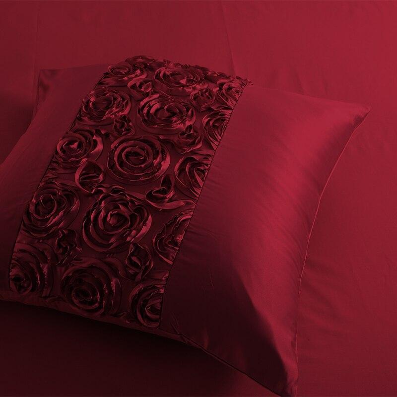 Murlen Luxury Red Satin Cotton  Royal Duvet Cover Set - Nordic Side - Bedding, Cotton, Luxury, Moonir, Red, Royal, Satin, set