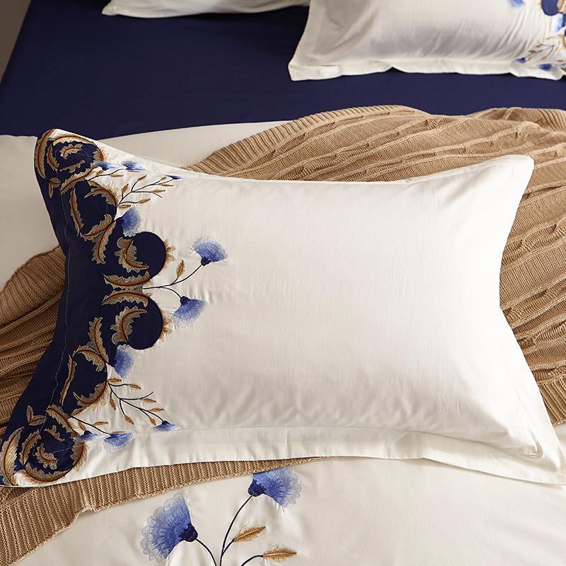 Zaydena Luxury Embroidered  Egyptian Cotton Duvet Cover Set - Nordic Side - Bedding, Cotton, Egyptian, Embroidered, Luxury, set, Soft, Zevilla