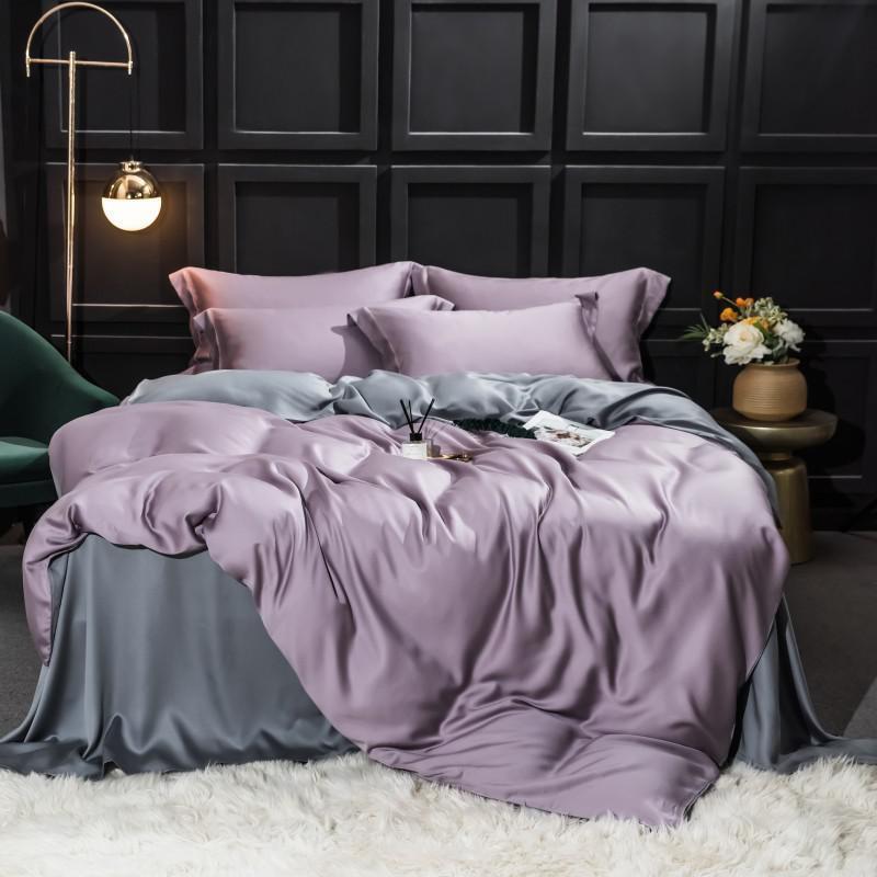 Karia Tencel Silky Soft 2 Color Duvet Cover Set - Nordic Side - Bedding, Color, Karia, Set, Silky, Soft, Tencel