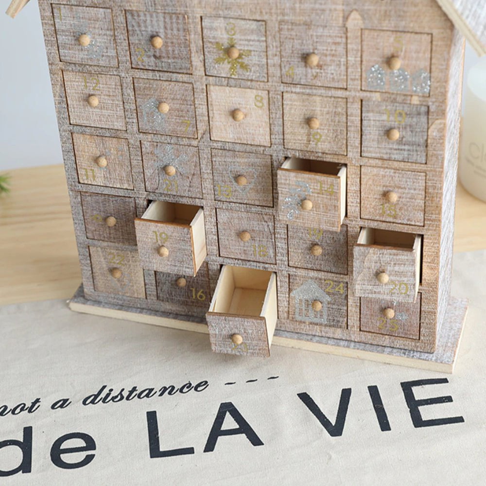 Wooden House Advent Calendar