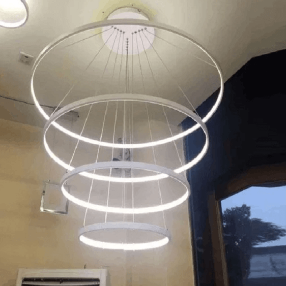 Indoor Modern Circular Ring Chandelier - Nordic Side - architecture, arcitecture, art, artichture, artist, contemporaryart, crystal chandelier, decor, decoration, design, designer, designinsp