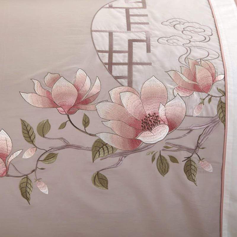 Sakura Flush Duvet Cover Set - Nordic Side - bed, bedding