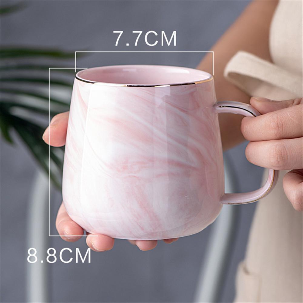 Luxury Marble Pattern Ceramic Mug - Nordic Side - 