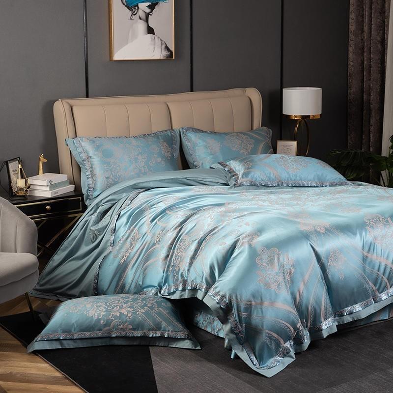 Luxury Silky Satin Jacquard Duvet Set