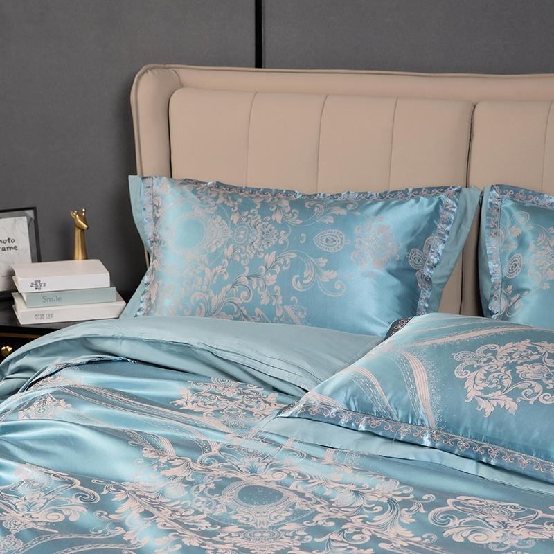 Luxury Silky Satin Jacquard Duvet Set