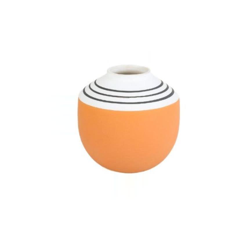 Charlotte Modern Orange Ceramic Vase