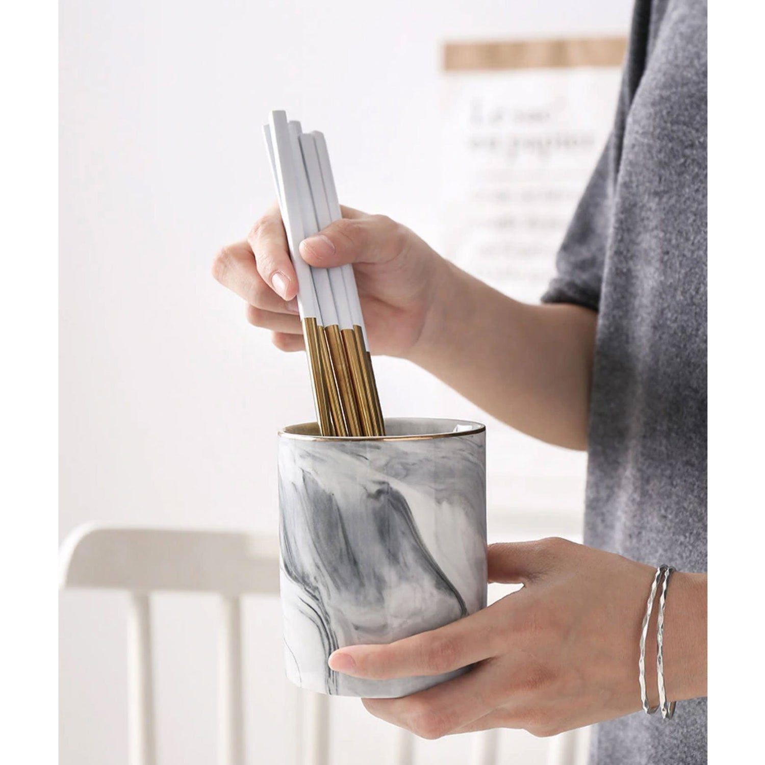 Marble Makeup Jar - Nordic Side - 