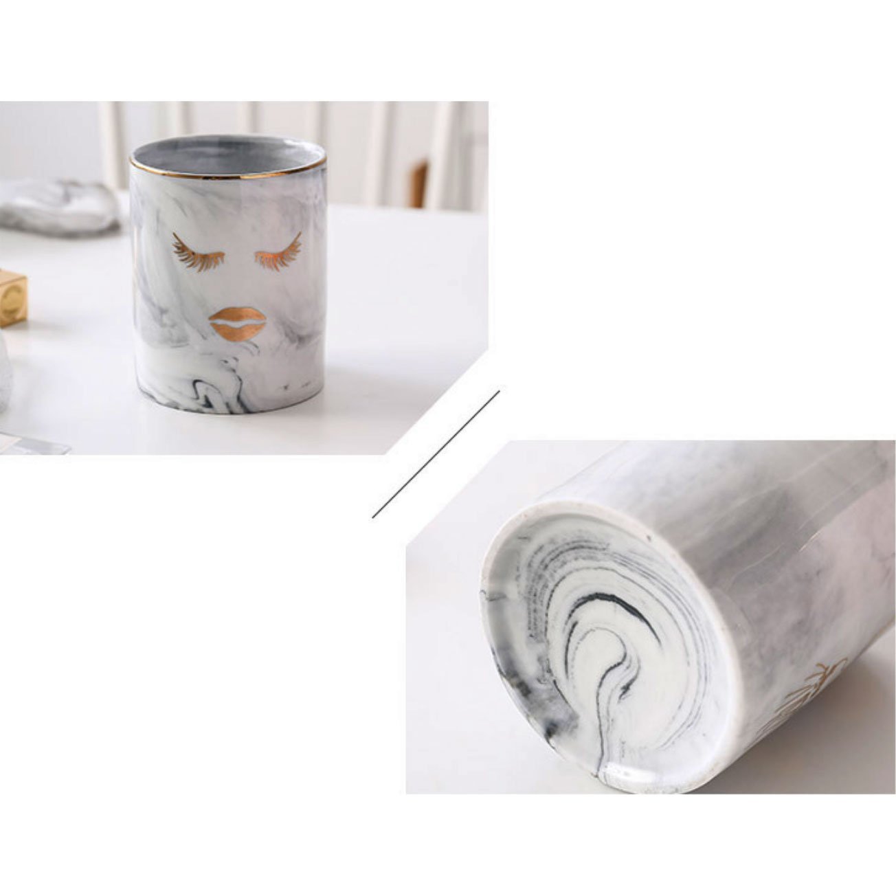 Marble Makeup Jar - Nordic Side - 