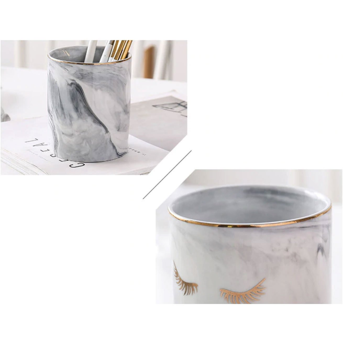 Marble Makeup Jar - Nordic Side - 