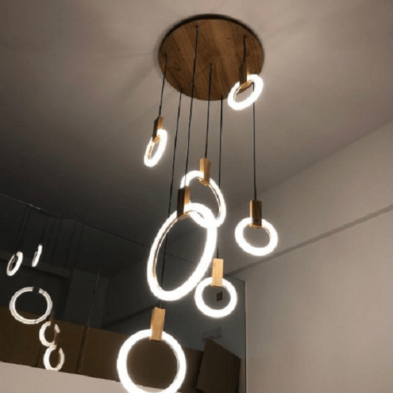 Modern LED Halo Hanging Lights - Nordic Side - architecture, arcitecture, art, artichture, artist, bathroom vanity, contemporaryart, decor, decoration, design, designer, designinspiration, ed