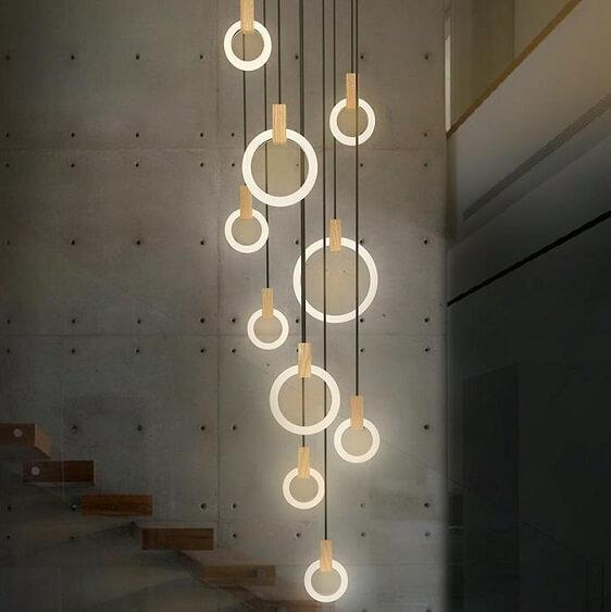 Modern LED Halo Hanging Lights - Nordic Side - architecture, arcitecture, art, artichture, artist, bathroom vanity, contemporaryart, decor, decoration, design, designer, designinspiration, ed