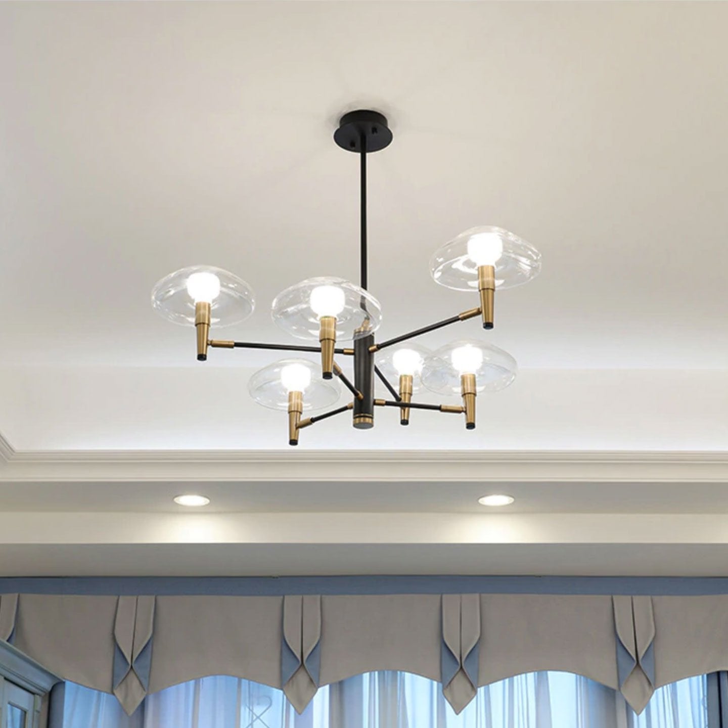 Nordic Black & Gold Chandelier - Nordic Side - 