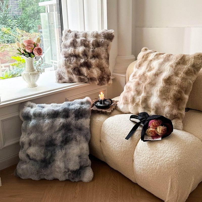 Tie Dye Rabbit Faux-Fur Blanket Throw