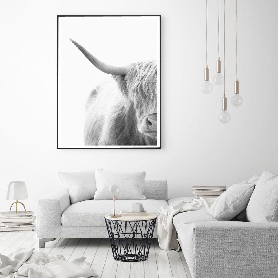 Nordic Mysterious Bull Print - Nordic Side - Art + Prints, not-hanger