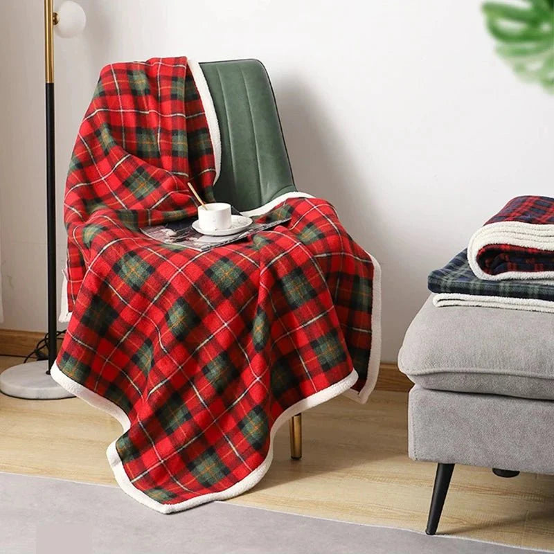 Holiday Plaid Blanket Throw