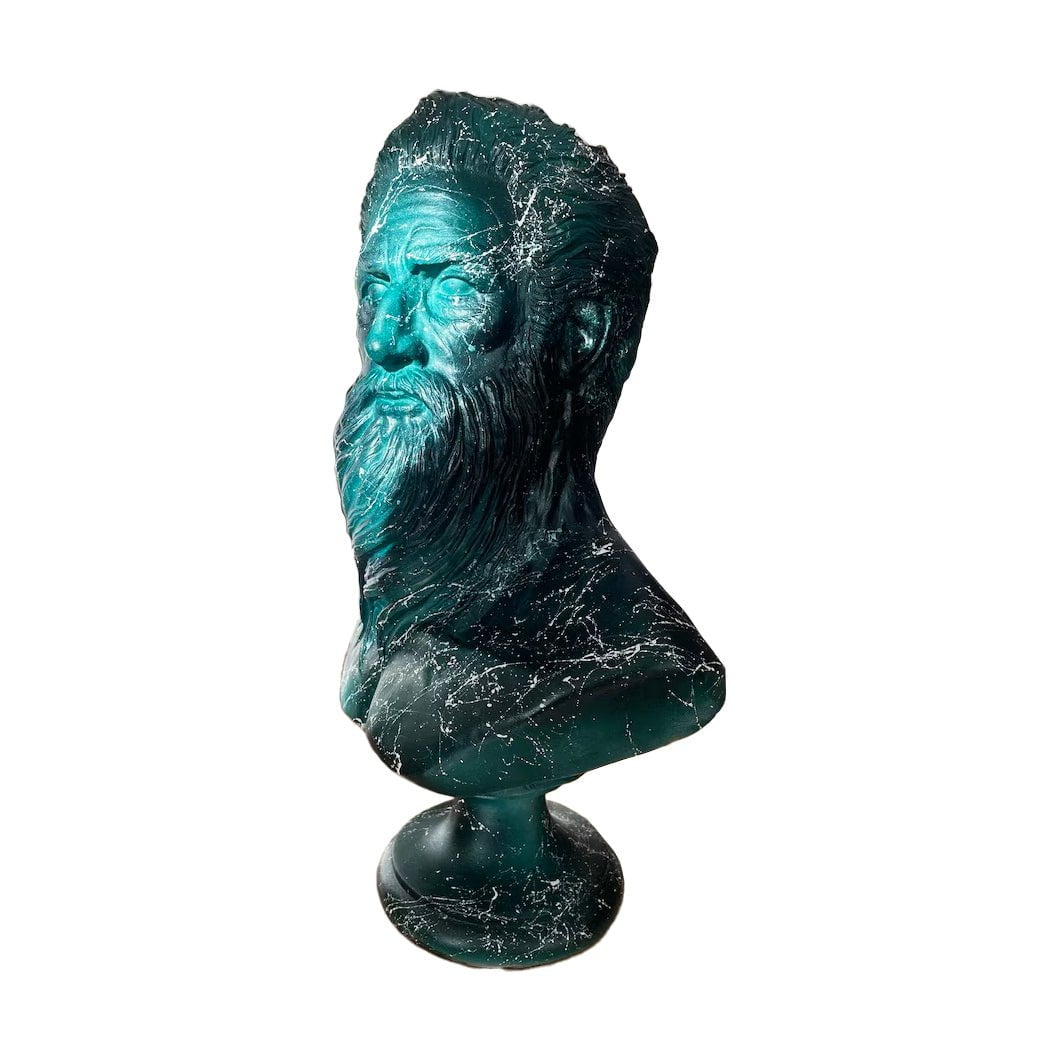 Poseidon Green with White Streak Sculpture