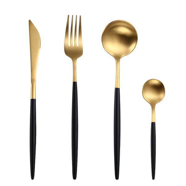 Premium Black Silverware Set - Nordic Side - decoration, home, homedeco, homedecor, homedecoration, homedesign, homeinterior, homestyling, homesweethome, inspiration, instahome, interior, int