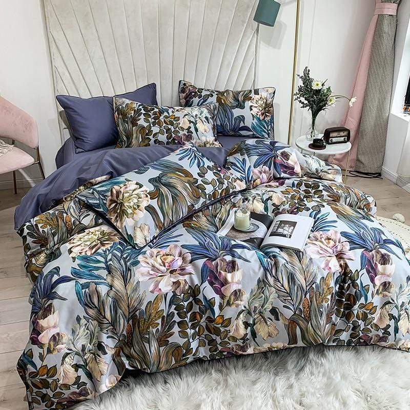 Rays of Floral Duvet Cover Set - Nordic Side - spo-default, spo-disabled