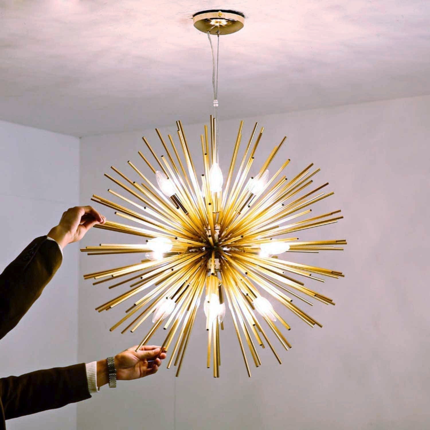 Radiation Sphere Gold Pendant Lights - Nordic Side - 